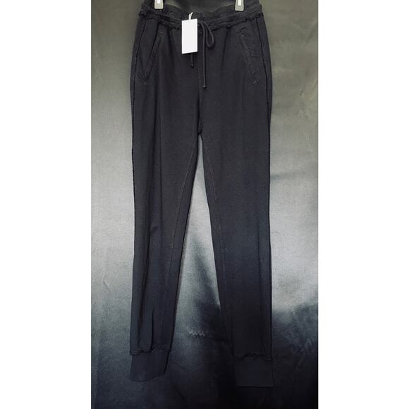 Women's Cotton Citizen Sweatpants Zip Pockets All Black Size Medium NWT - Picture 11 of 12
